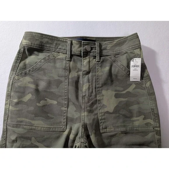 GAP Denim High Rise Camo Legging Jeans Sz 6/28R Super Stretch Skinny Army Green - Picture 6 of 11